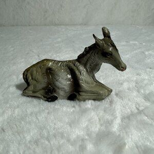 Vintage Christmas Nativity Replacement Chalk-ware Donkey Figurine Italy